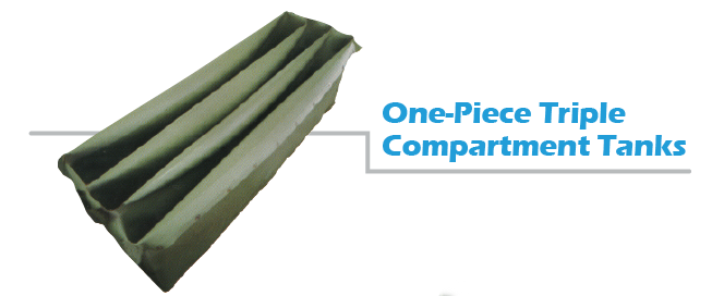one-piece triple compartment liners